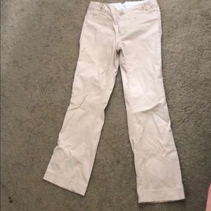 Banana Republic tan flared dress pants